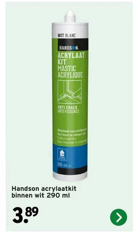 Handson acrylaatkit binnen wit 290 ml