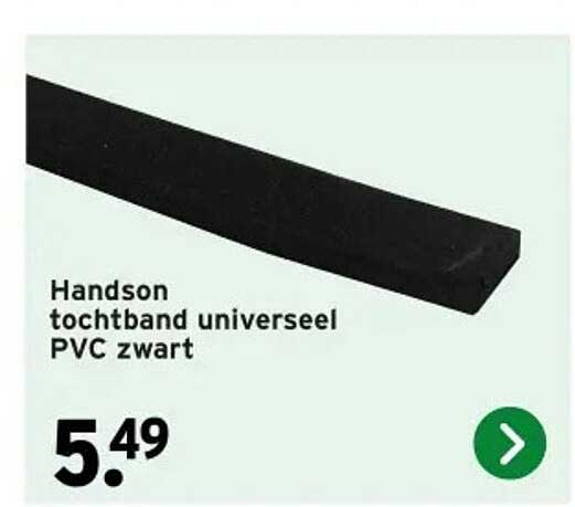 Handson tochtband universeel PVC zwart