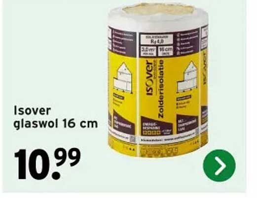 Isover glaswol 16 cm