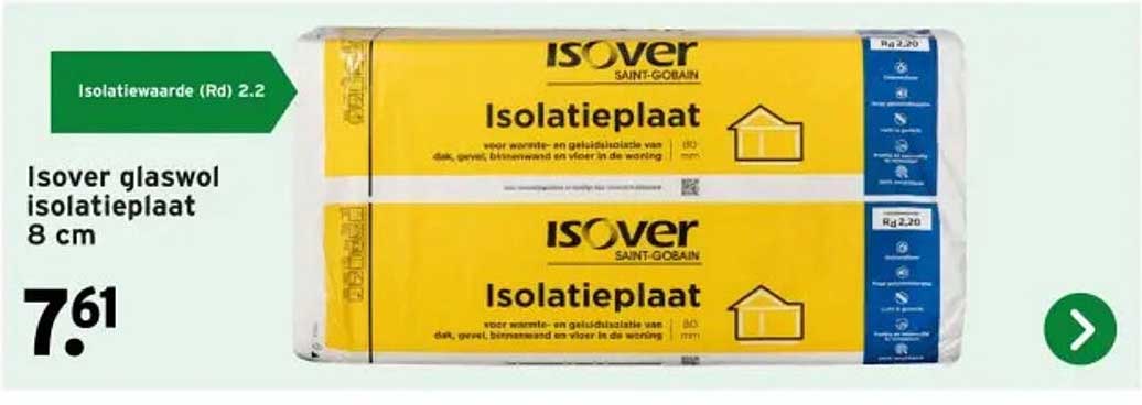 Isover glaswol isolatieplaat