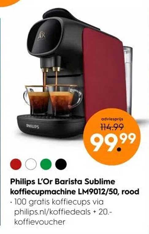 Philips L’Or Barista Sublime koffiecupmachine LM9012/50, rood