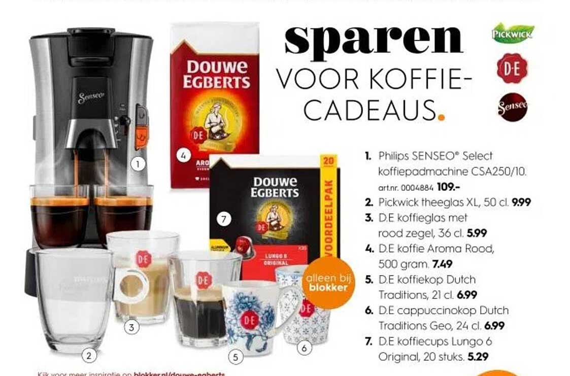 Sparen voor koffie-cadeaus.