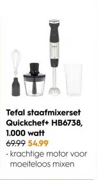 Tefal staafmixerset Quickchef+ HB6738