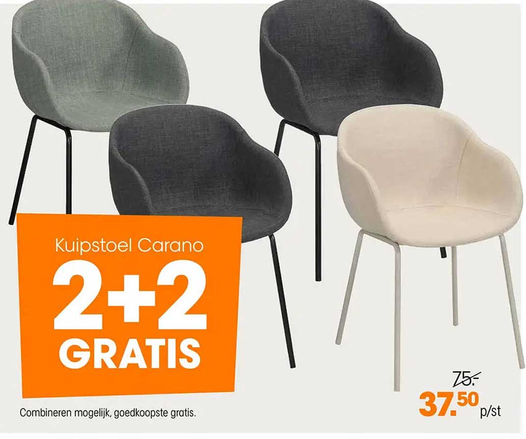 Kuipstoel Carano 2+2 GRATIS