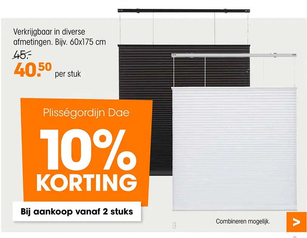 Plisségordijn Dae 10% KORTING