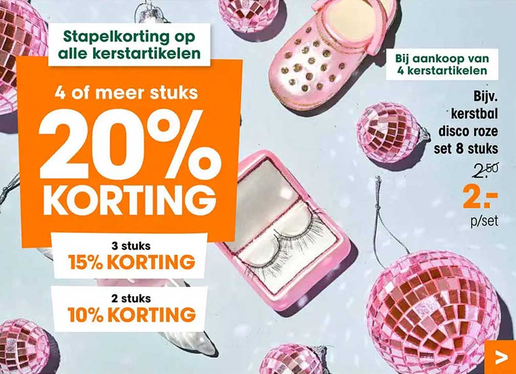 Stapelkorting op alle kerstartikelen