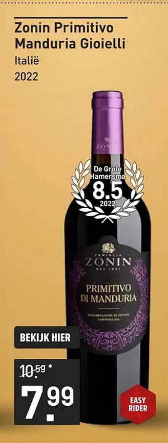 Zonin Primitivo Manduria Gioielli