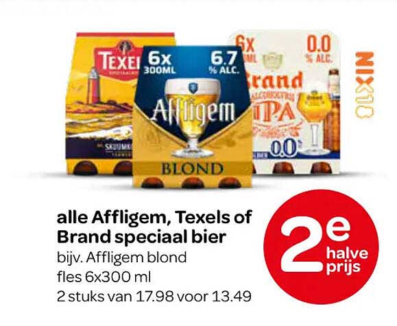 alle Affligem, Texels of Brand speciaal bier