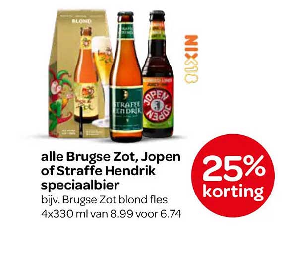 alle Brugse Zot, Jopen of Straffe Hendrik speciaalbier