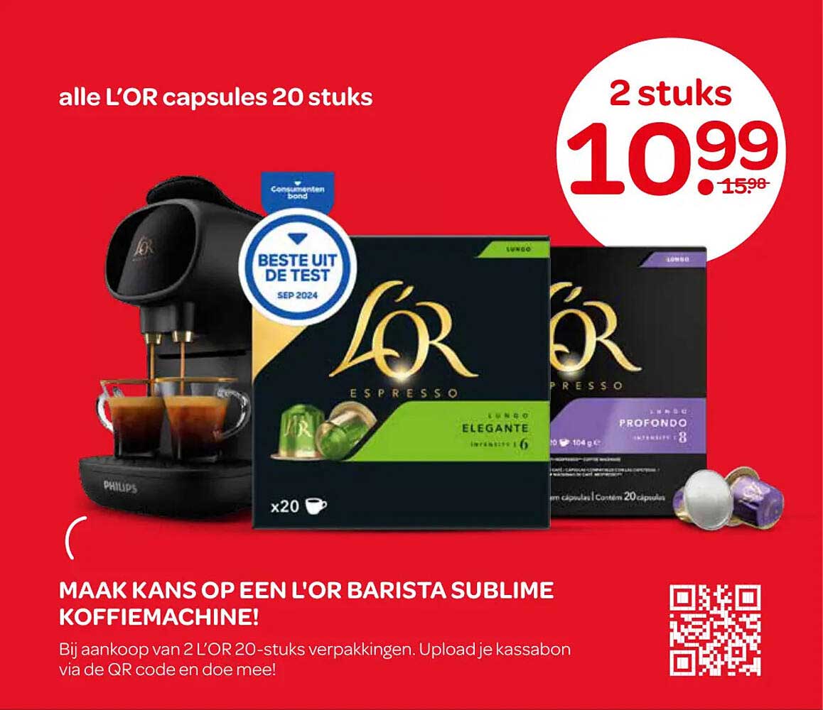 alle L'OR capsules 20 stuks