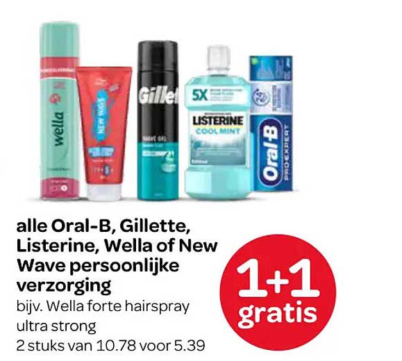 alle Oral-B, Gillette, Listerine, Wella of New Wave persoonlijke verzorging