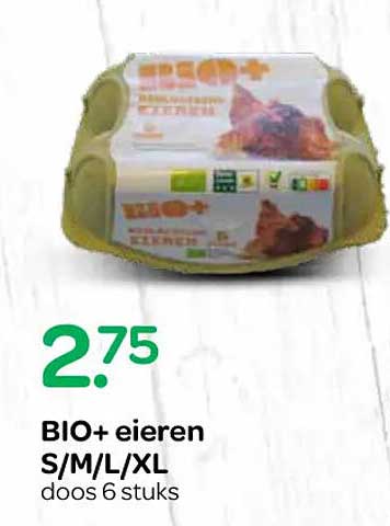 BIO+ eieren S/M/L/XL doos 6 stuks