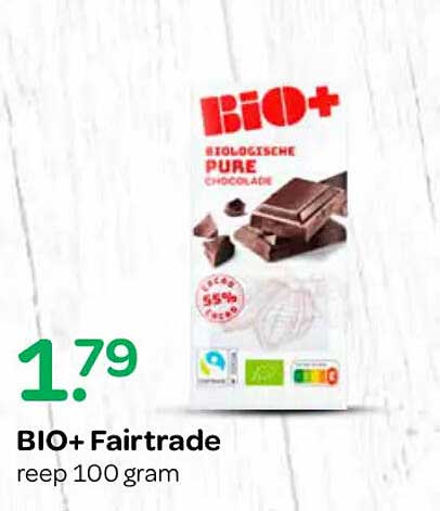 BIO+ Fairtrade Pure Chocolade