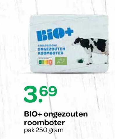 BIO+ ongezouten roomboter