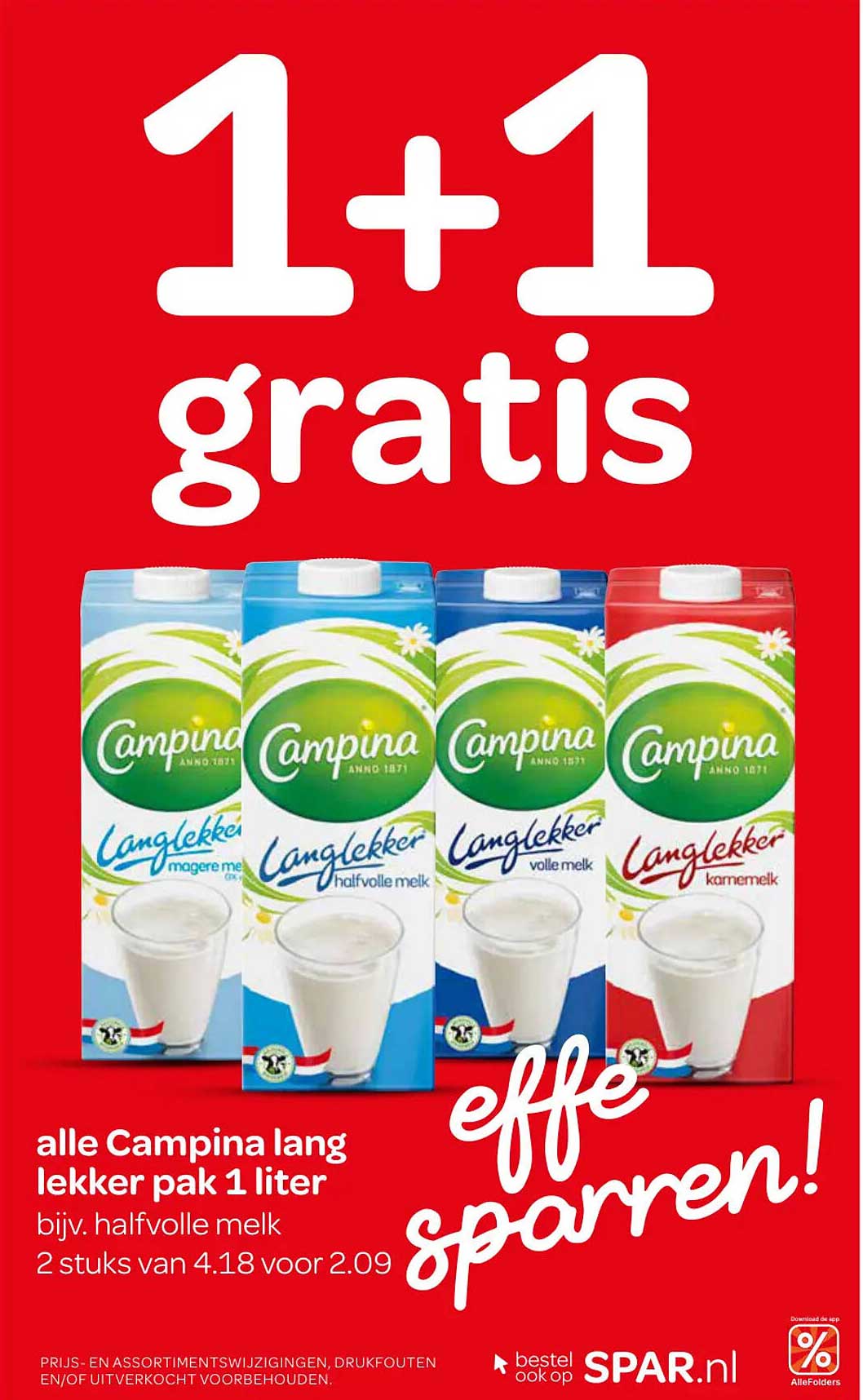 Campina lang lekker pak 1 liter