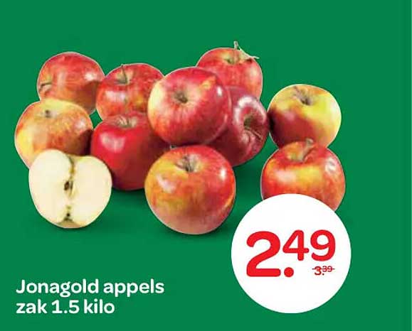 Jonagold appels zak 1.5 kilo