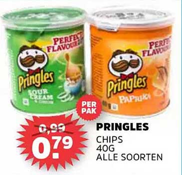 PRINGLES CHIPS 40G ALLE SOORTEN