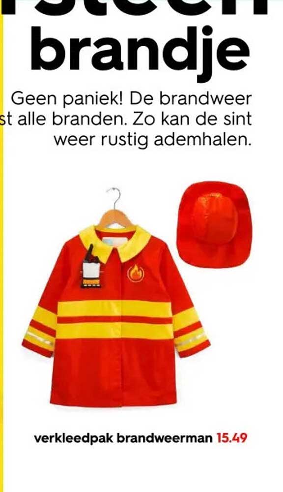 verkleedpak brandweerman