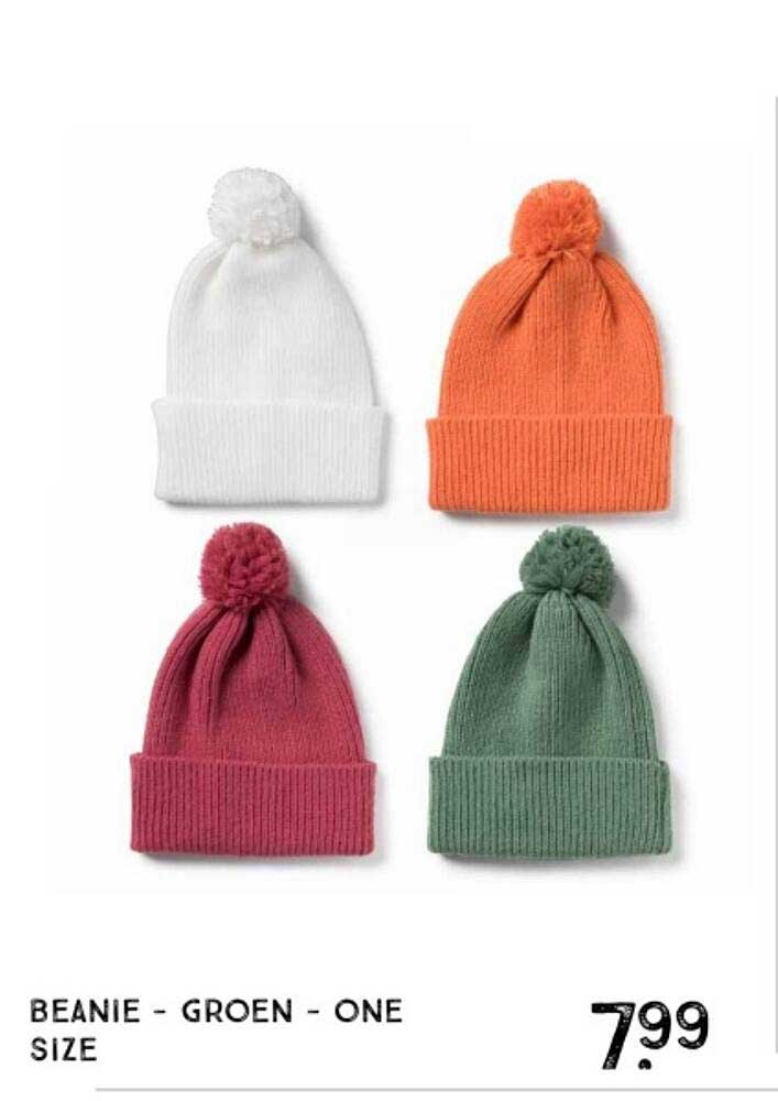 BEANIE - GROEN - ONE SIZE