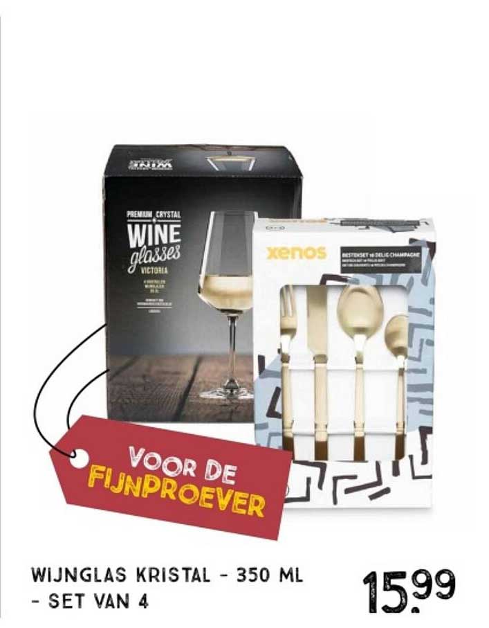 WIJNGLAS KRISTAL - SET VAN 4