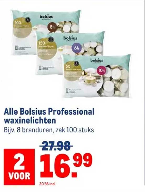 Alle Bolsius Professional waxinelichten