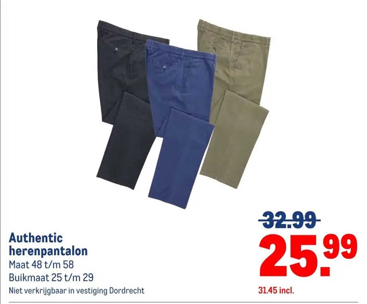 Authentic herenpantalon