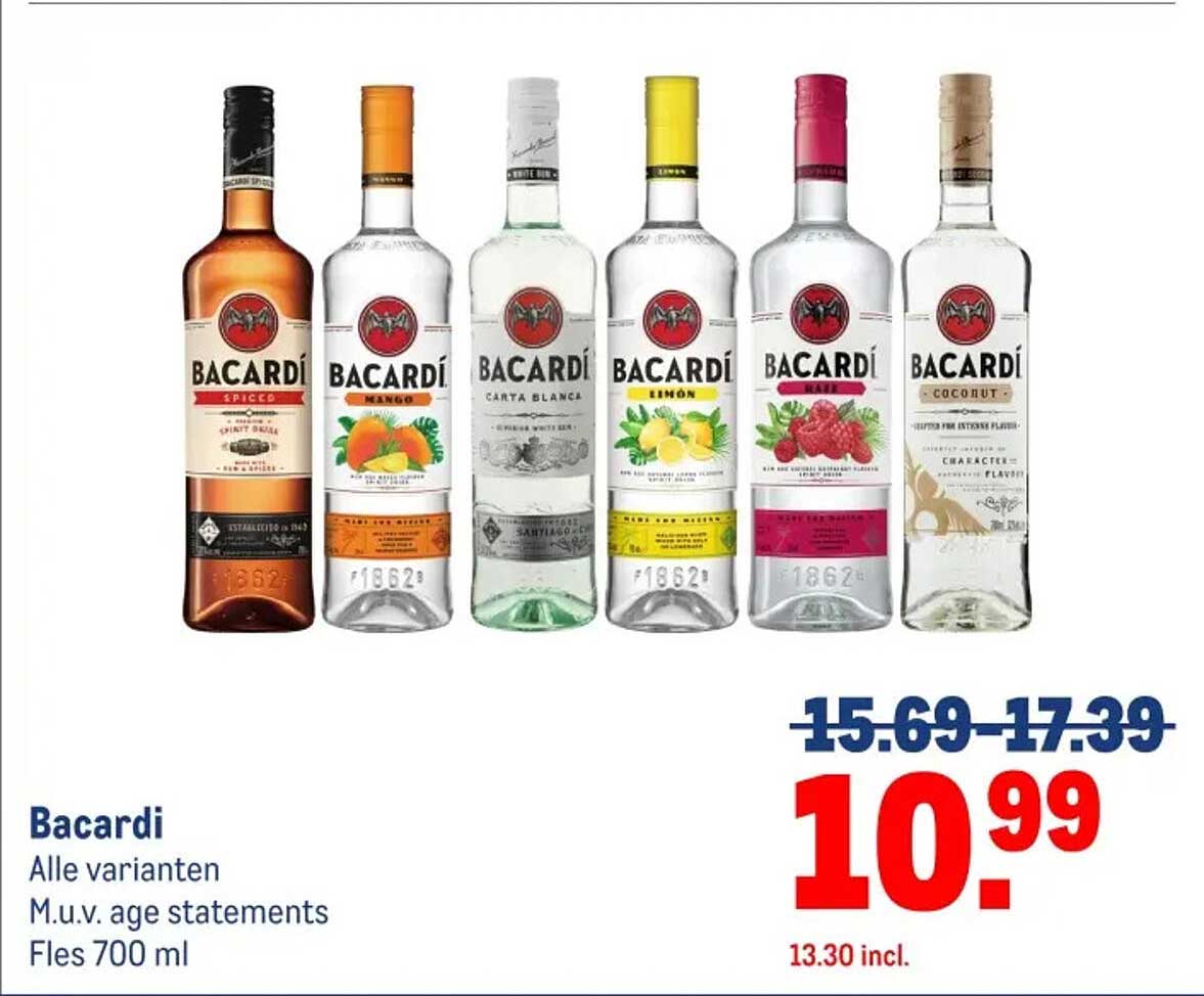 Bacardi Alle varianten