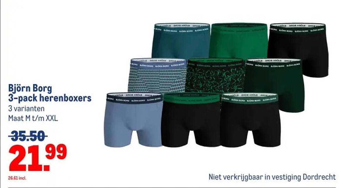 Björn Borg 3-pack herenboxers