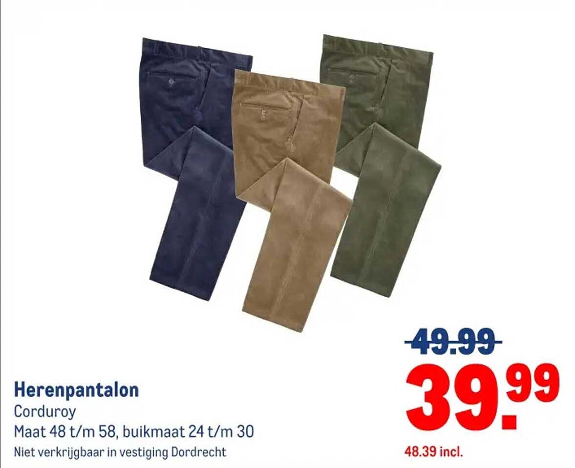 Herenpantalon Corduroy