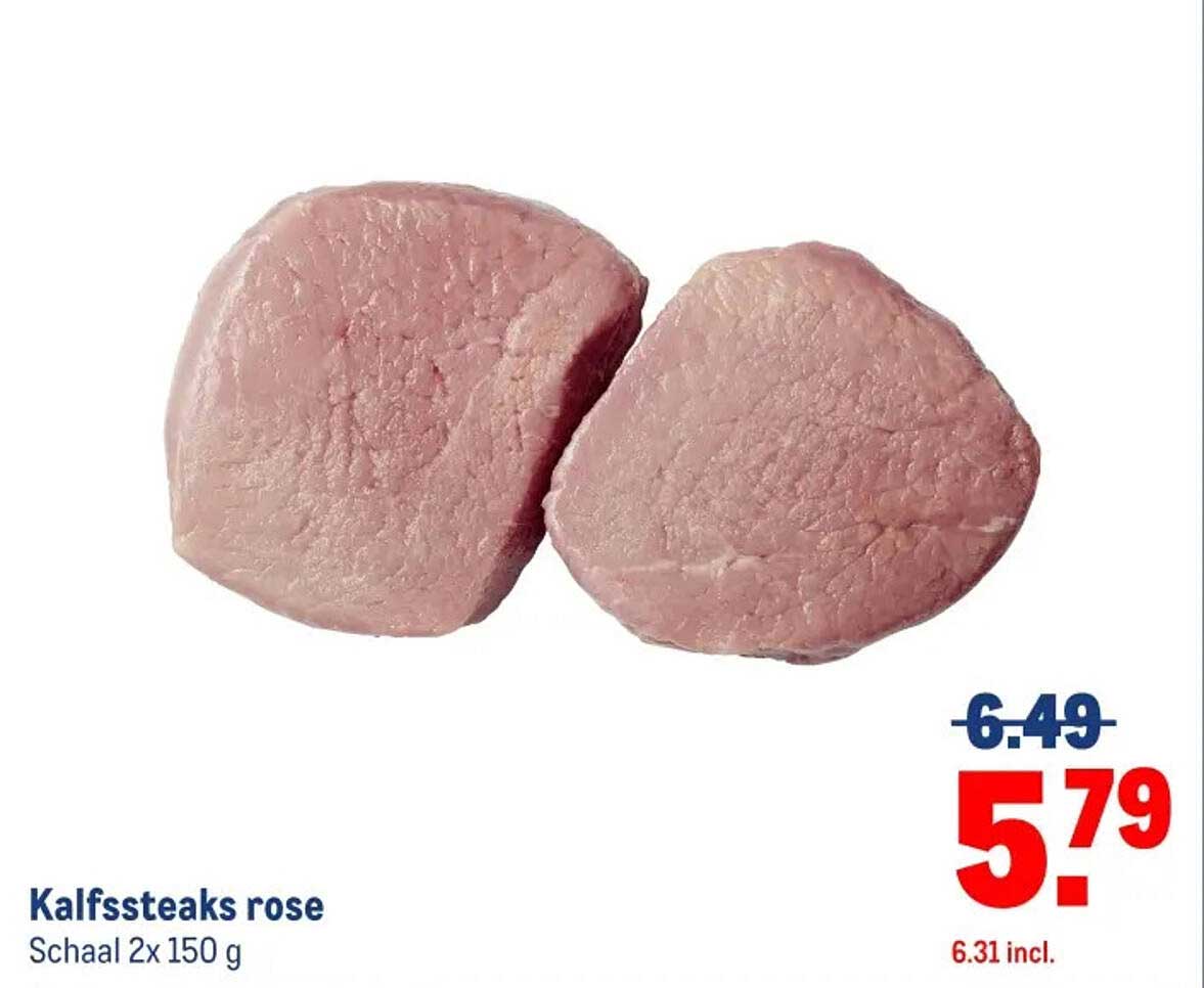 Kalfsssteaks rose