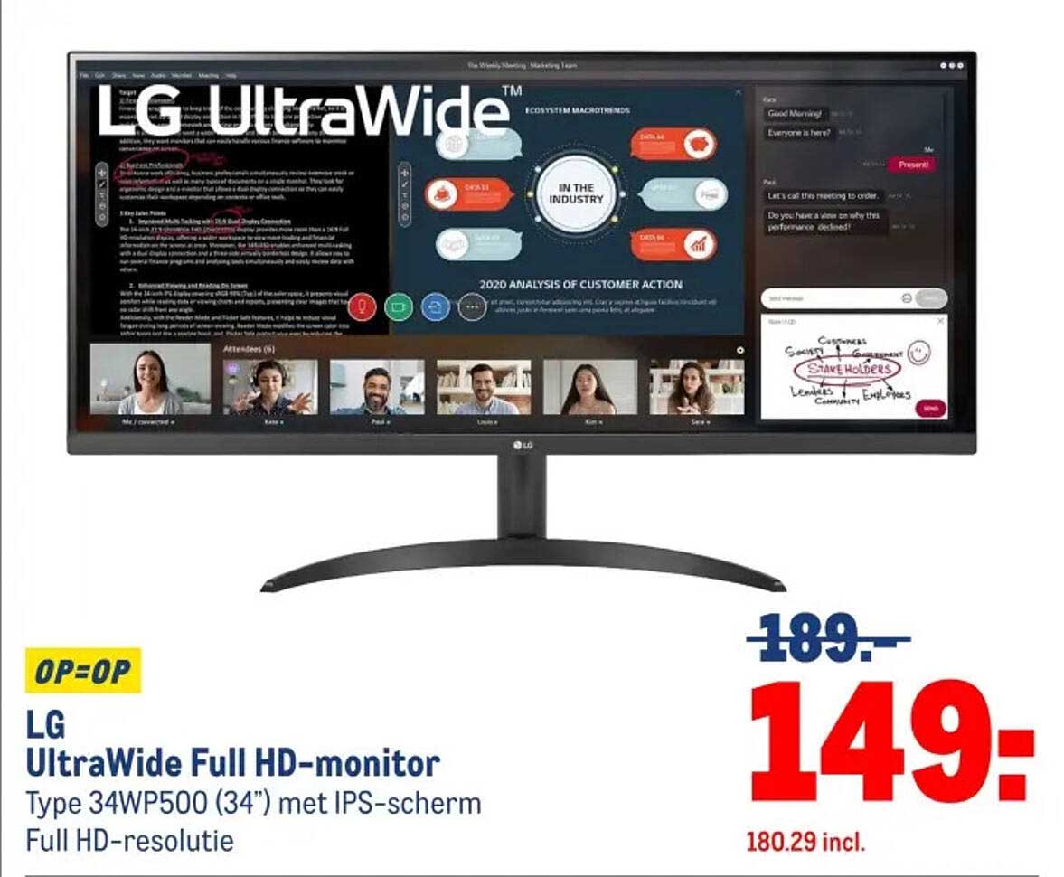 LG UltraWide Full HD-monitor