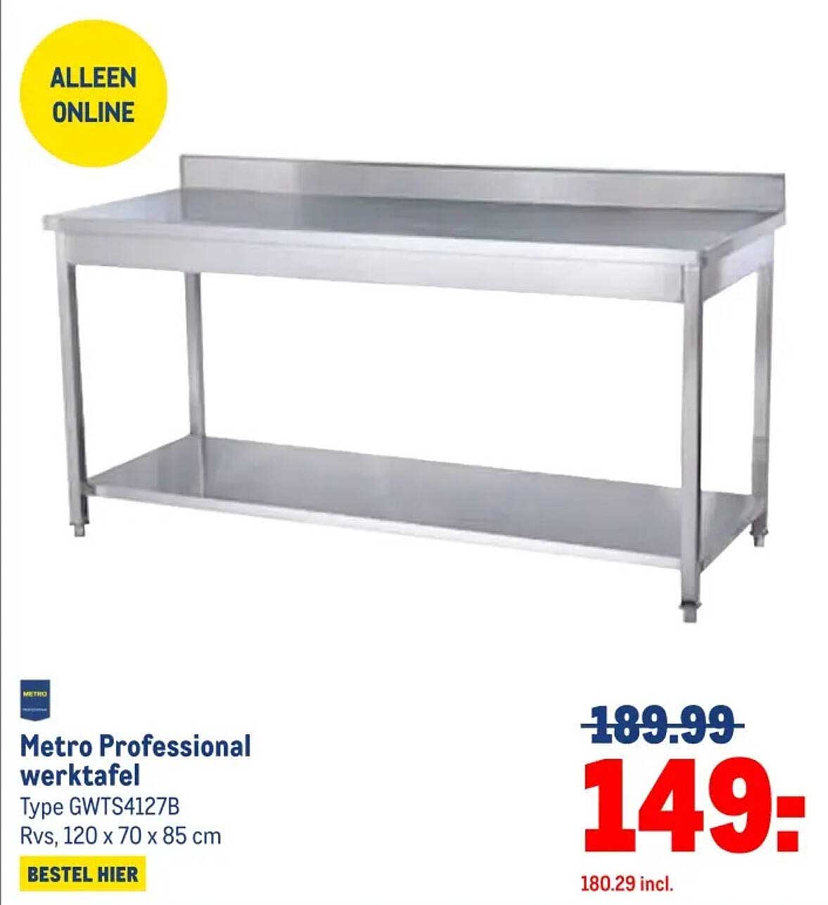 Metro Professional werktafel