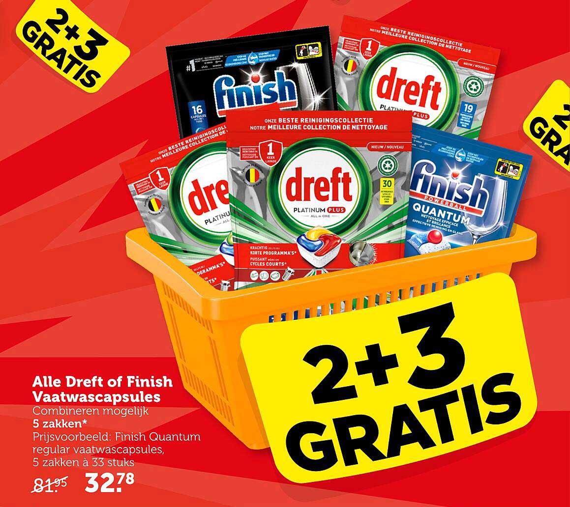 Alle Dreft of Finish Vaatwascapsules