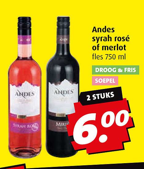 Andes syrah rosé of merlot