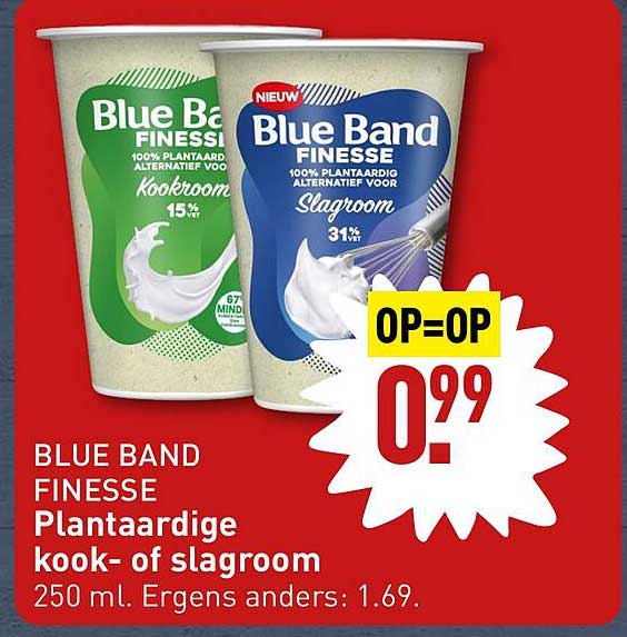 BLUE BAND FINESSE Plantaardige kook- of slagroom