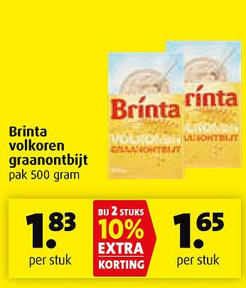 Brinta volkorengraanontbijt