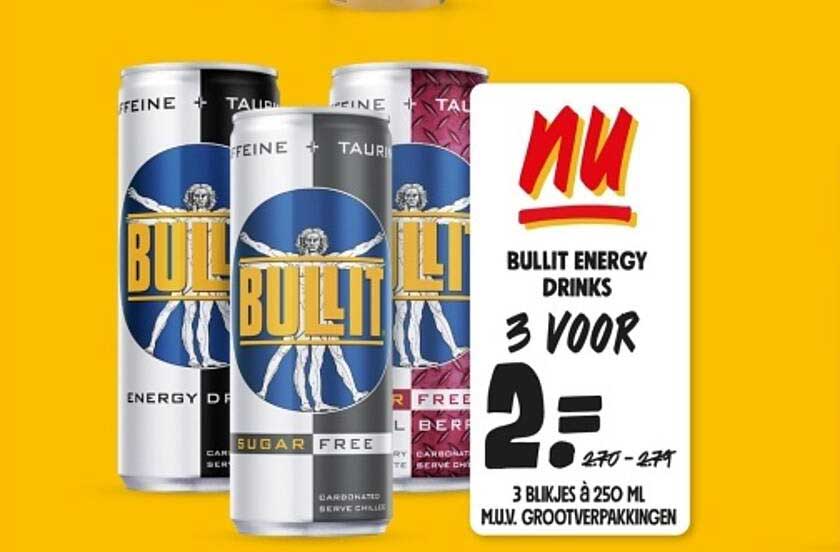 BULLIT ENERGY DRINKS 3 VOOR