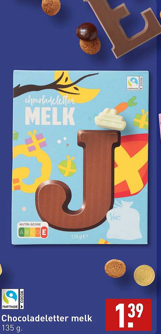 Chocoladeletter melk