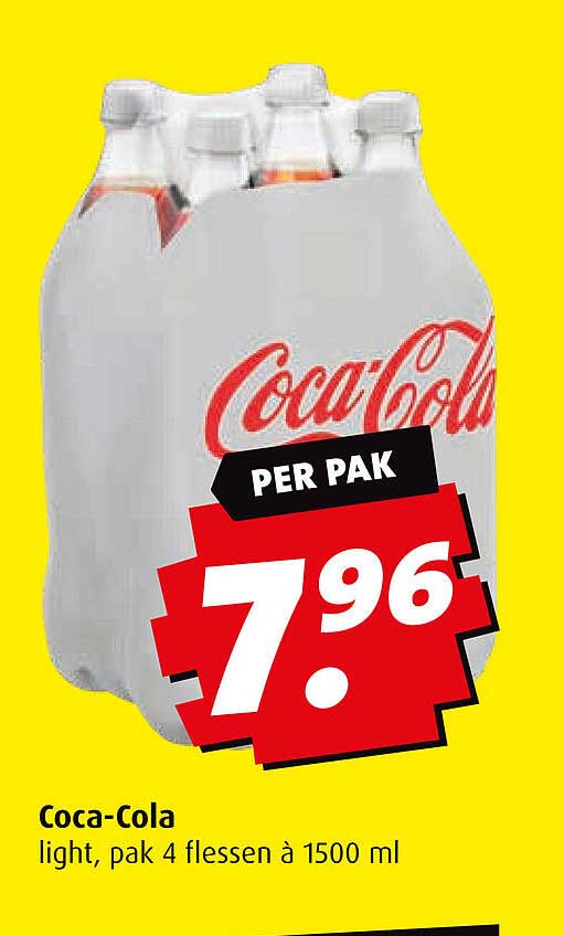 Coca-Cola light, pak 4 flessen à 1500 ml