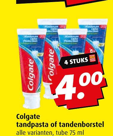 Colgate tandpasta of tandenborstel