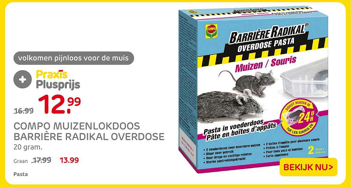 COMPO MUIZENLOKDOOS BARRIÈRE RADIKAL OVERDOSE