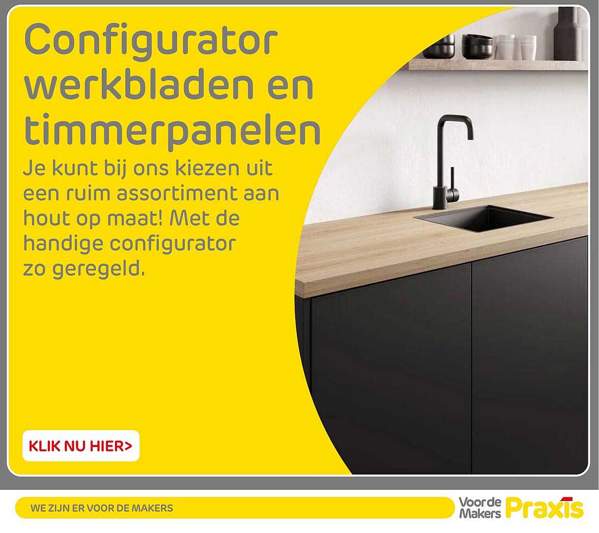 Configurator werkbladen en timmerpanelen