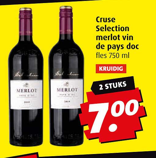 Cruse Selection merlot vin de pays doc