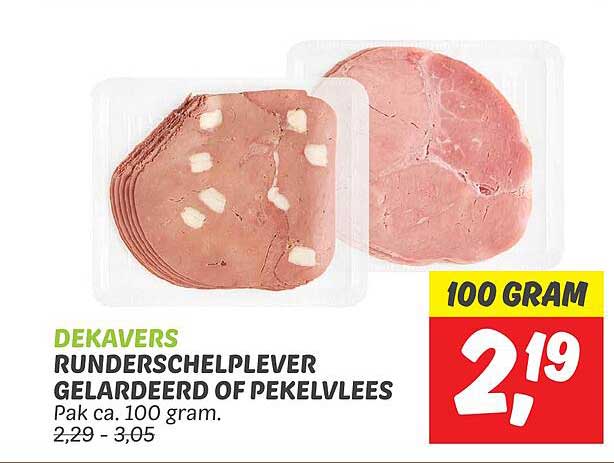 DEKAVERS RUNDERSCHELPLEVER GELARDEERD OF PEKELVLEES