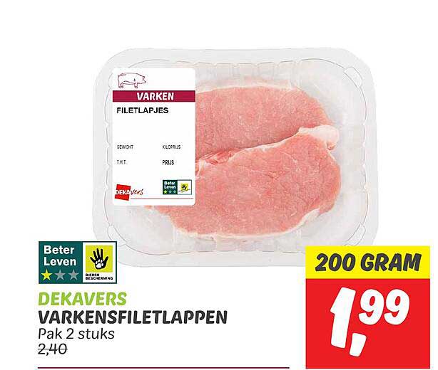 DEKAVERS VARKENSFILETLAPPEN