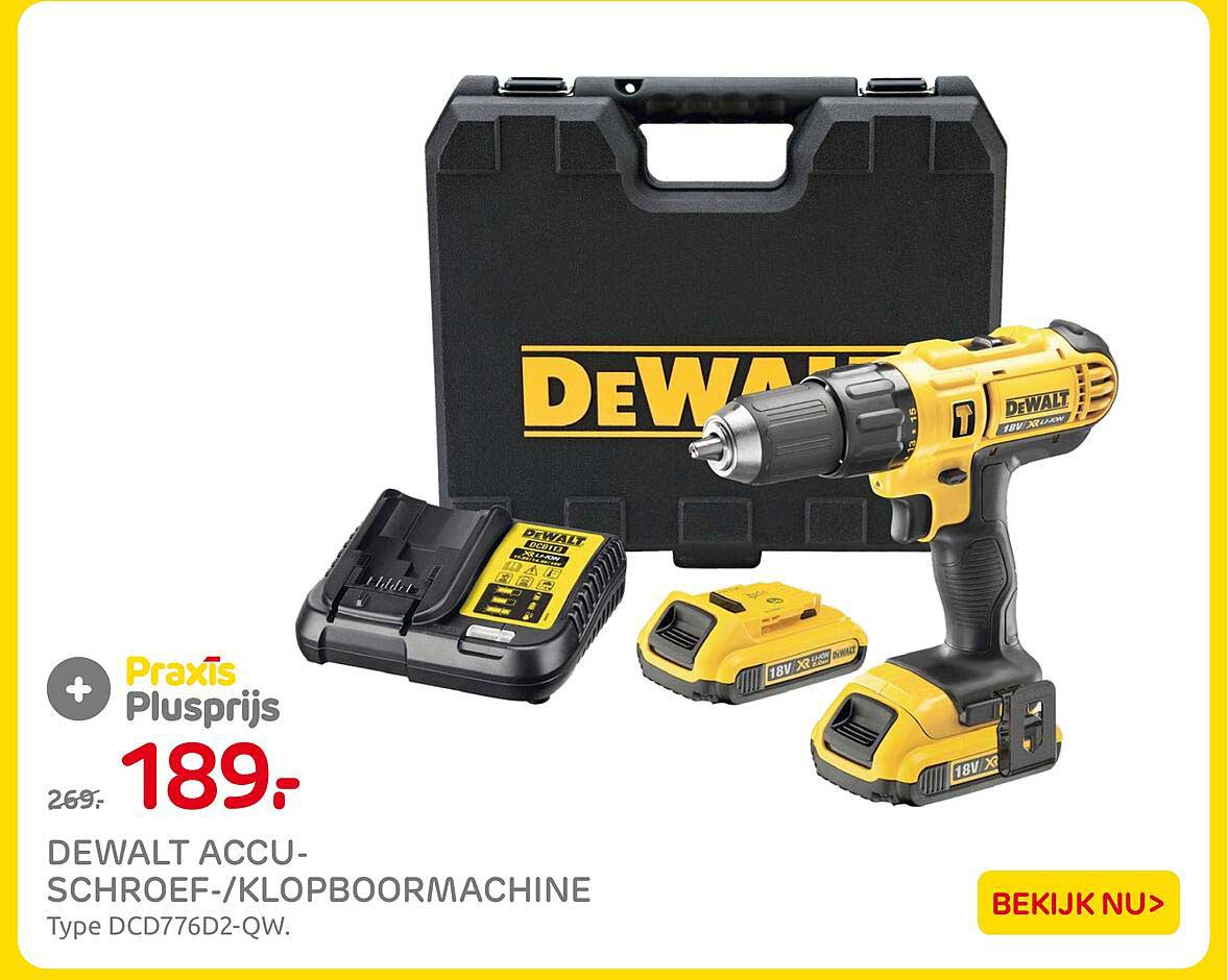 DEWALT ACCU-SCHROEF-/KLOPBOORMACHINE