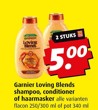 Garnier Loving Blends shampoo, conditioner of haarmasker