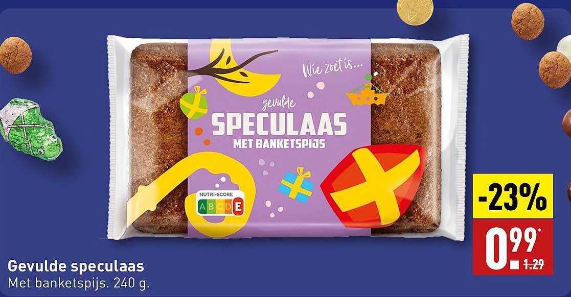 Gevulde speculaas met banketspijs