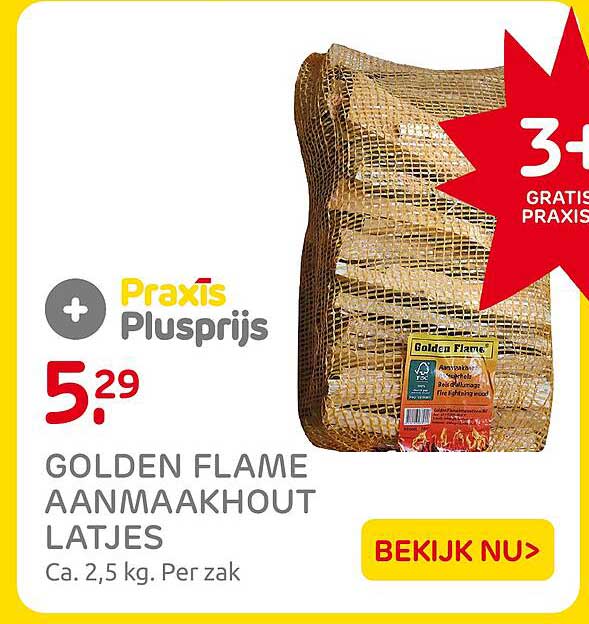 GOLDEN FLAME AANMAAKHOUT LATJES