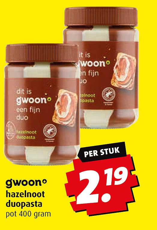 gwoon hazelnoot duopasta